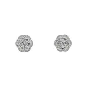 LeRongé Diamond cluster earrings