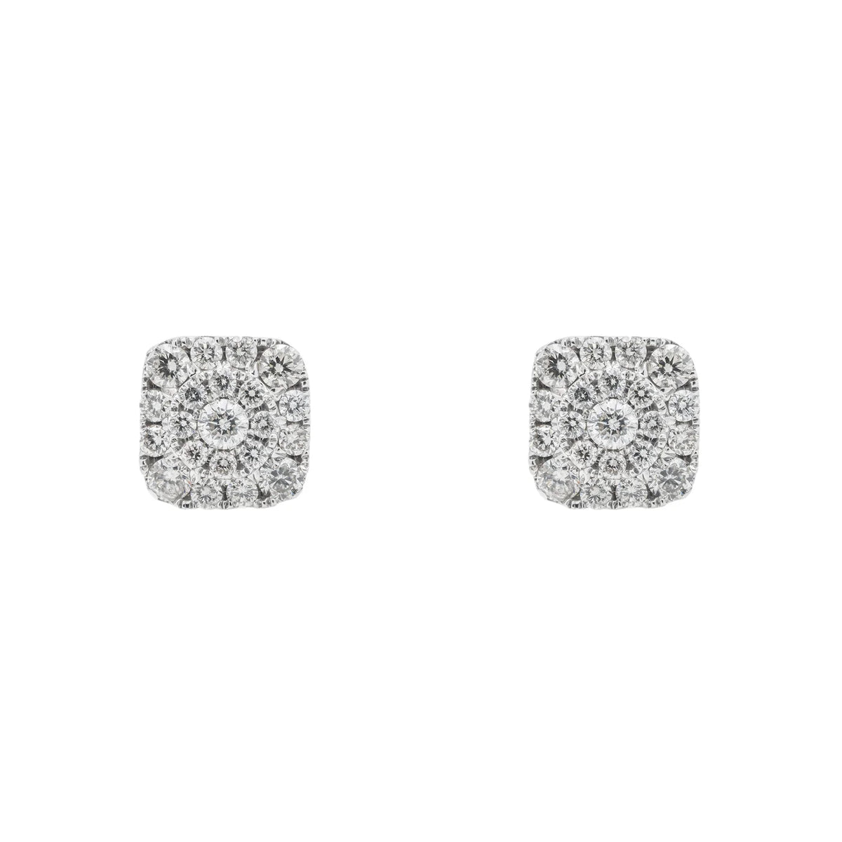 LeRongé Diamond Carré Halo Studs