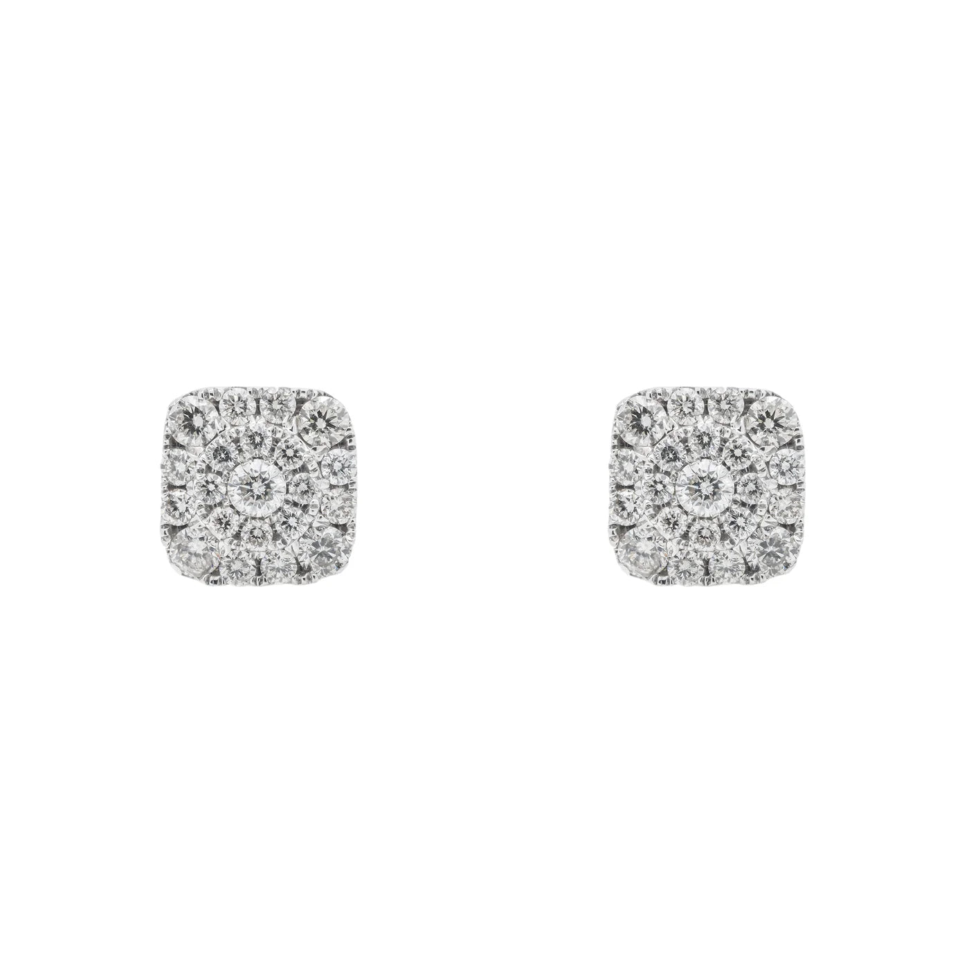 LeRongé Diamond Carré Halo Studs