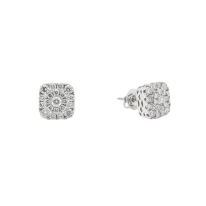 LeRongé Diamond Carré Halo Studs