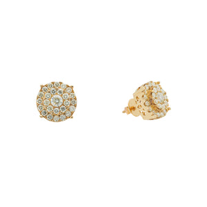 LeRongé Halo Cluster Stud Earrings