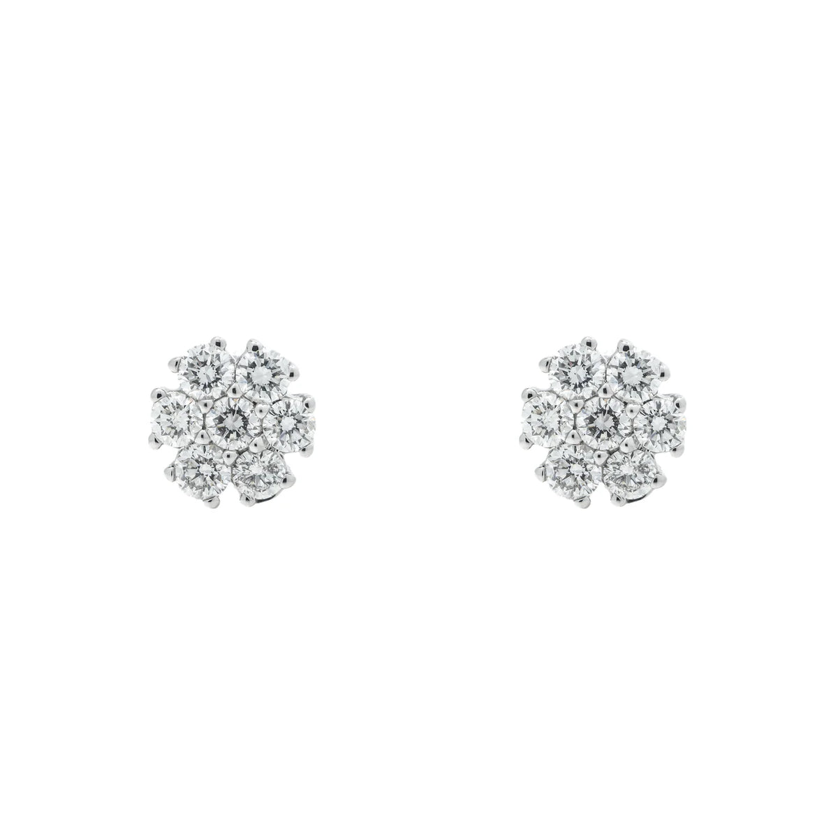 LeRongé seven stone Cluster Stud Earrings