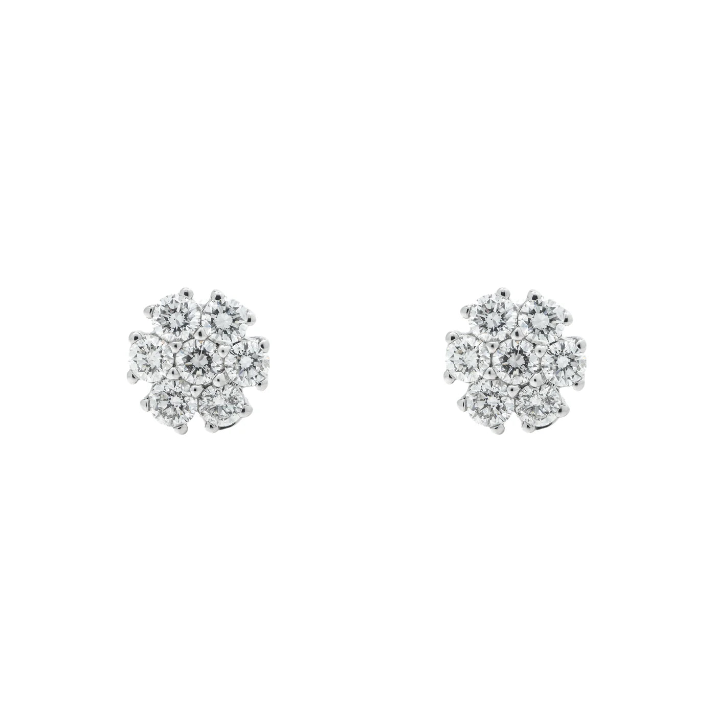 LeRongé seven stone Cluster Stud Earrings