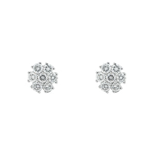 LeRongé seven stone Cluster Stud Earrings