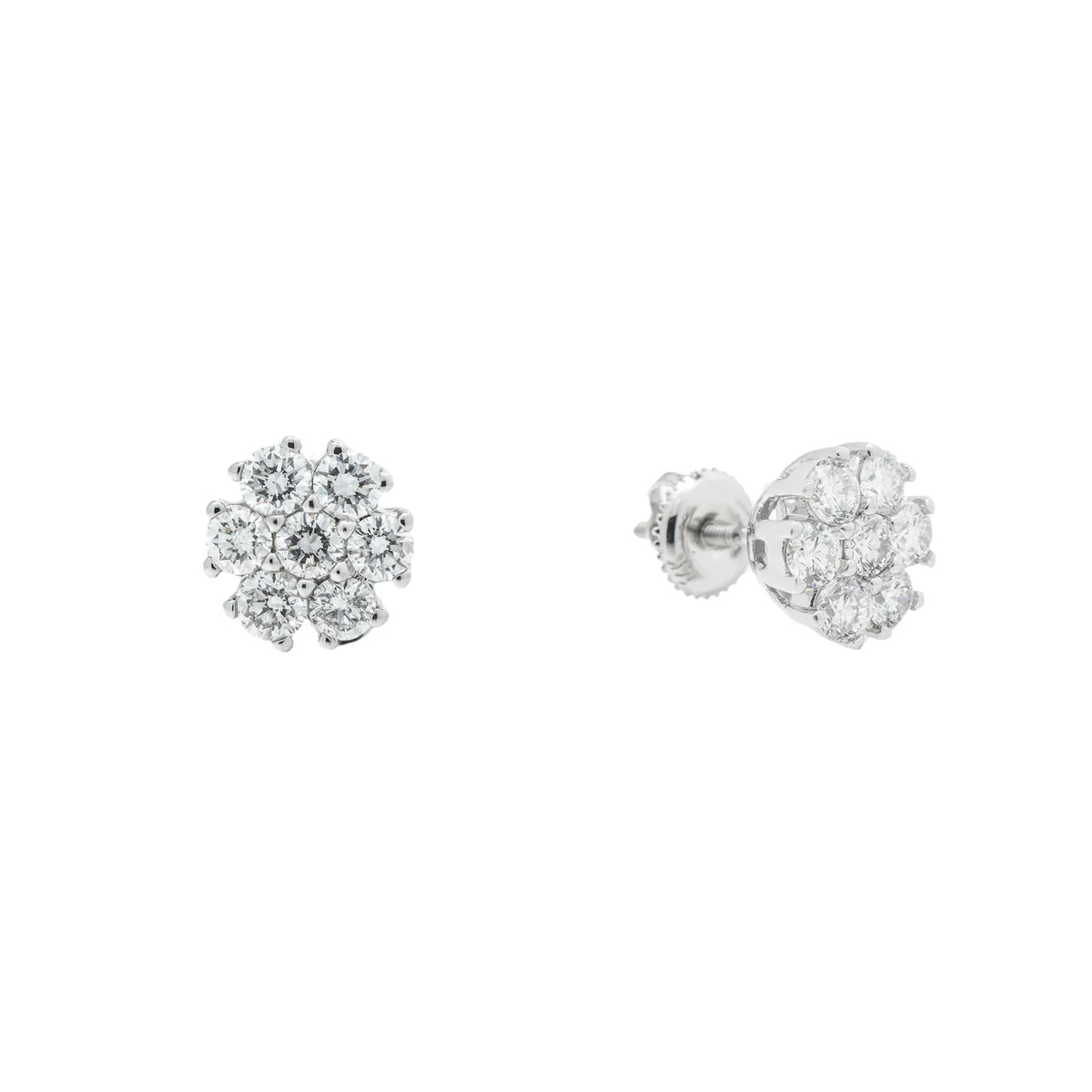 LeRongé seven stone Cluster Stud Earrings