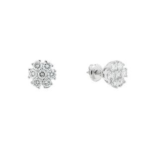 LeRongé seven stone Cluster Stud Earrings