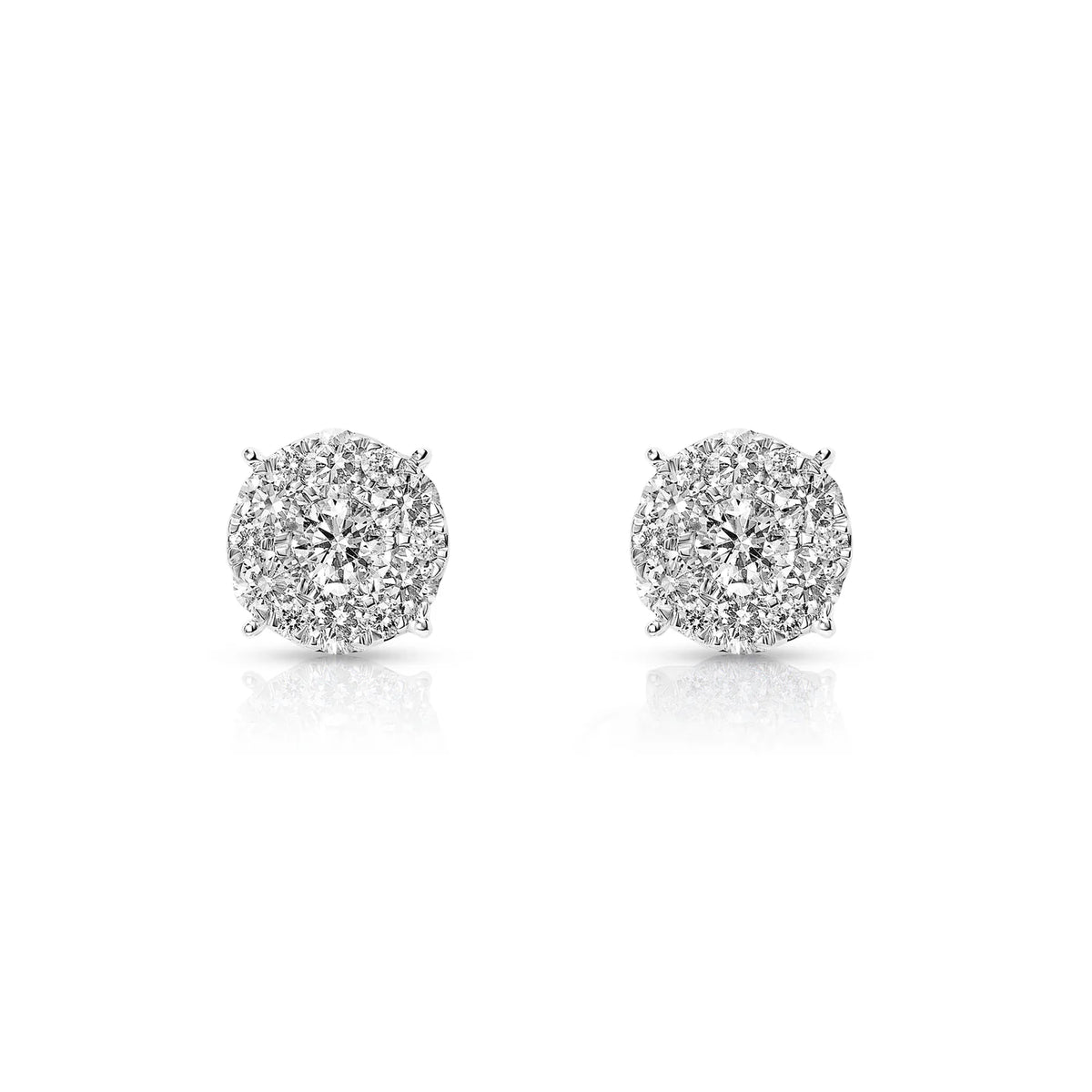 LeRongé Diamond Halo Stud Earrings