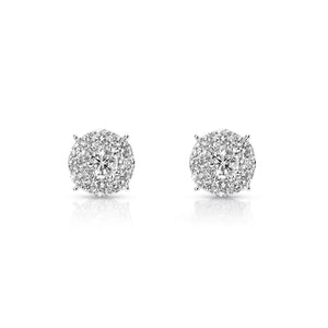 LeRongé Diamond Halo Stud Earrings