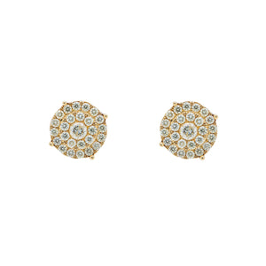 LeRongé Diamond Multi-Row Cluster Stud Earrings