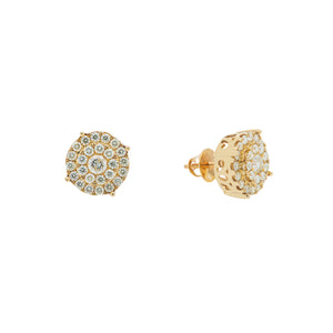 LeRongé Diamond Multi-Row Cluster Stud Earrings