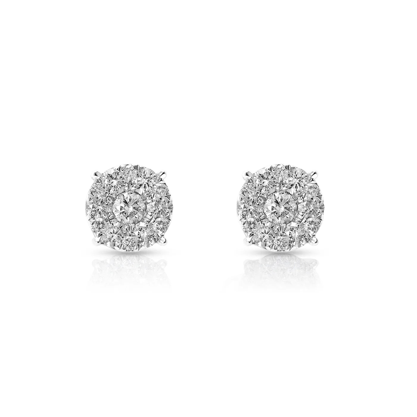 LeRongé Diamond Halo Stud Earrings
