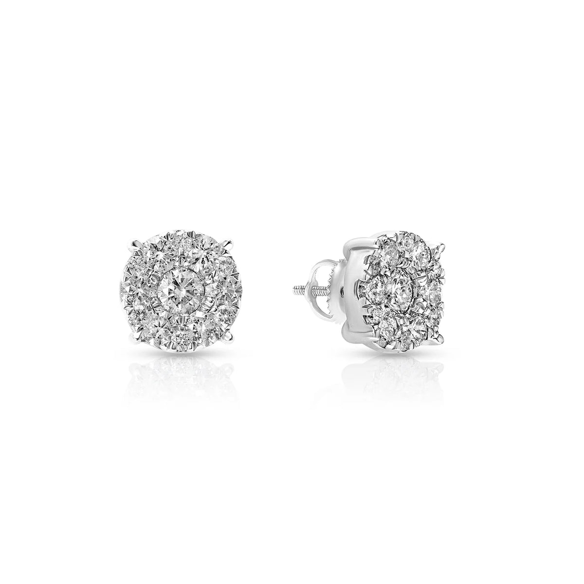 LeRongé Diamond Halo Stud Earrings