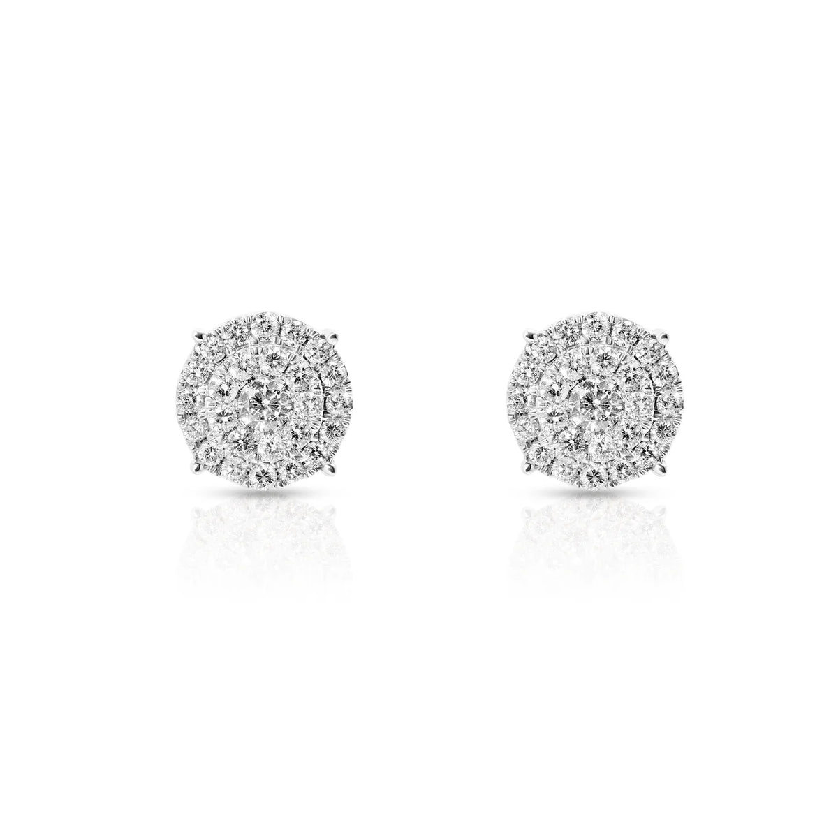 LeRongé Diamond Double-Halo Stud Earrings