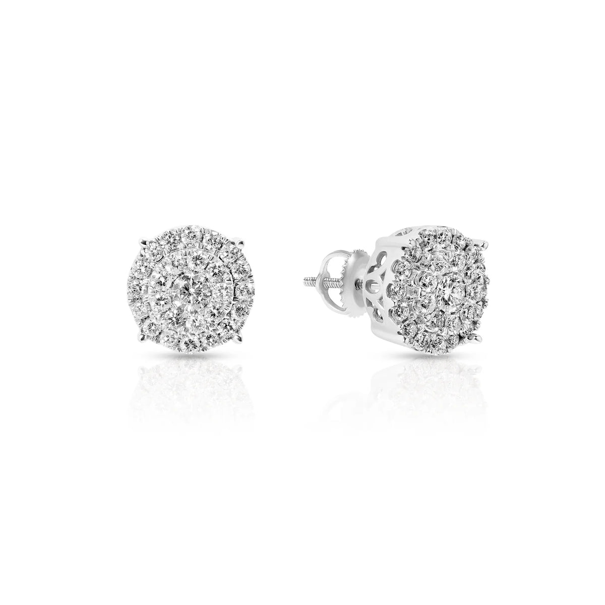 LeRongé Diamond Double-Halo Stud Earrings