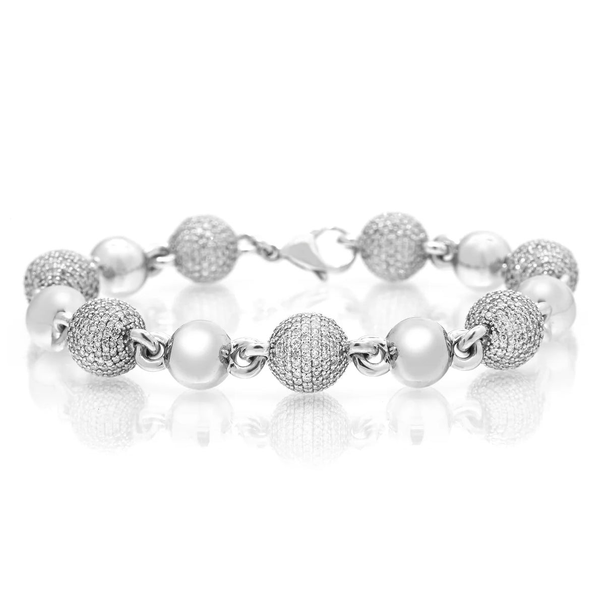 LeRongé Pearl & Diamond Ball Bracelet