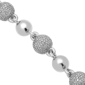 LeRongé Pearl & Diamond Ball Bracelet