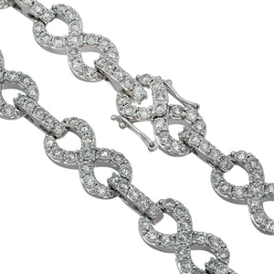 LeRongé Diamond Infinity Link Chain in White Gold