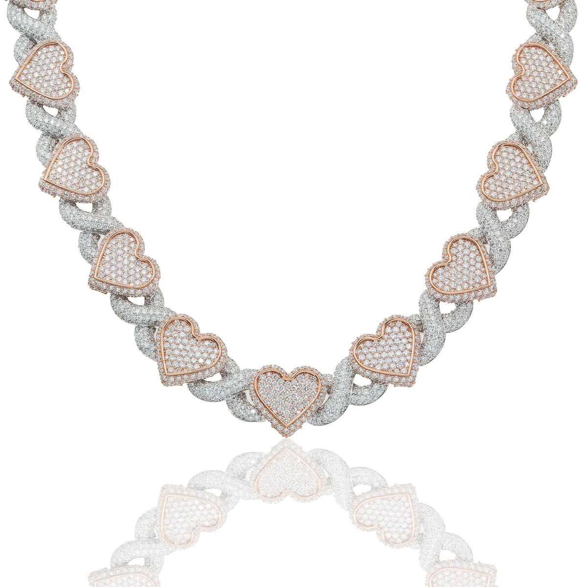 LeRongé Heart-Link Diamond Chain