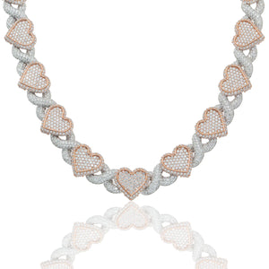 LeRongé Heart-Link Diamond Chain