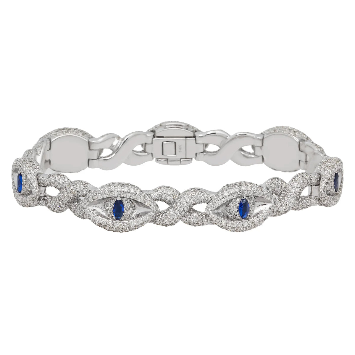 Diamond & Sapphire Eye Link Bracelet