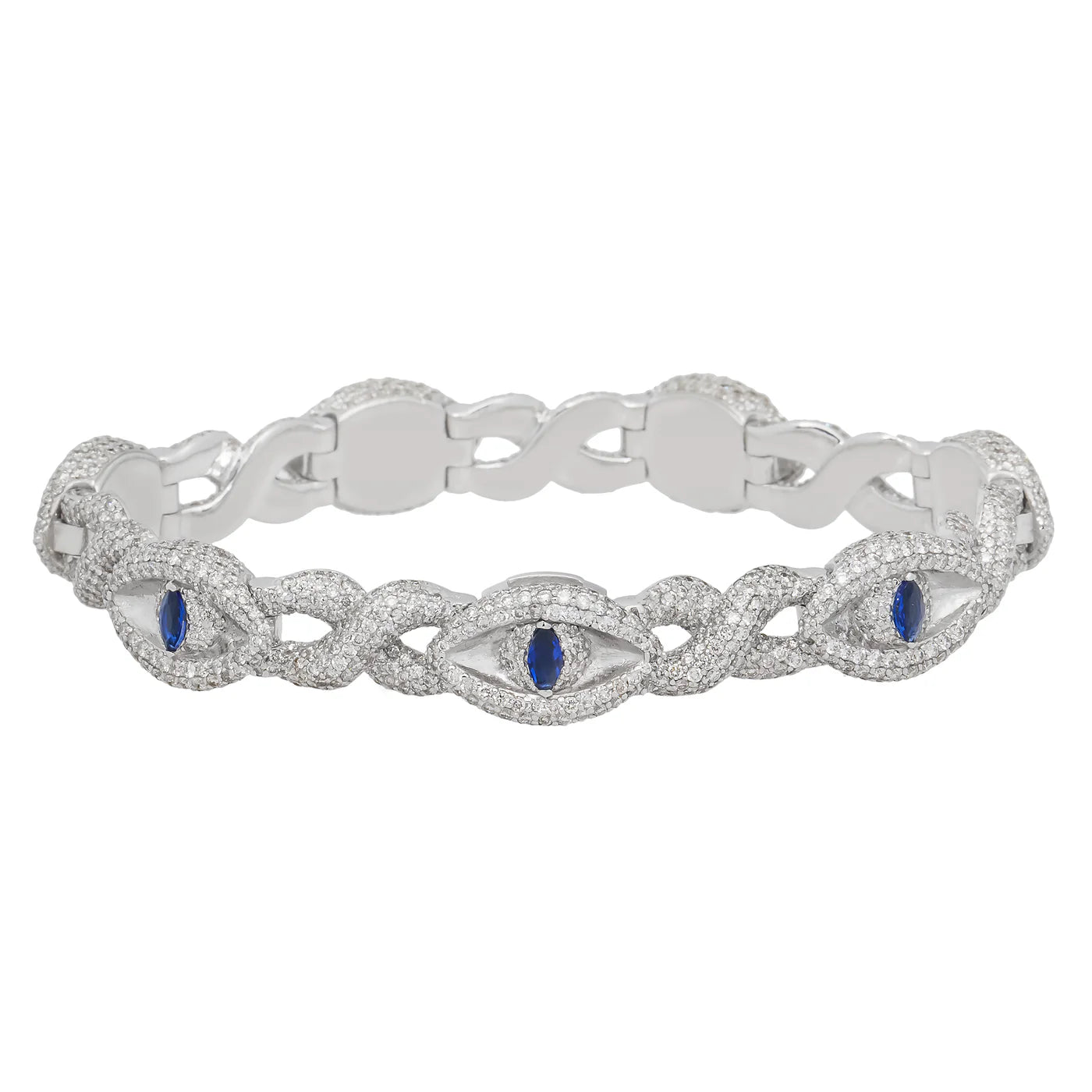 Diamond & Sapphire Eye Link Bracelet
