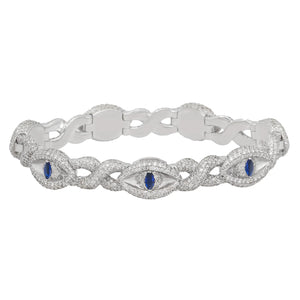 Diamond & Sapphire Eye Link Bracelet