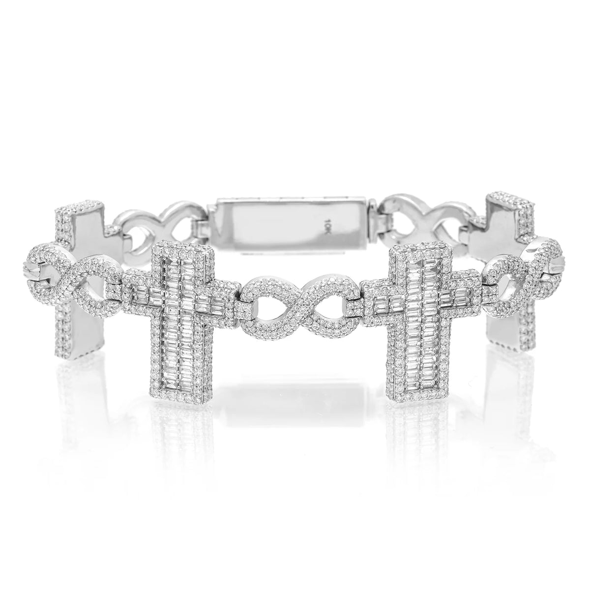 LeRongé Diamond Cross Bracelet
