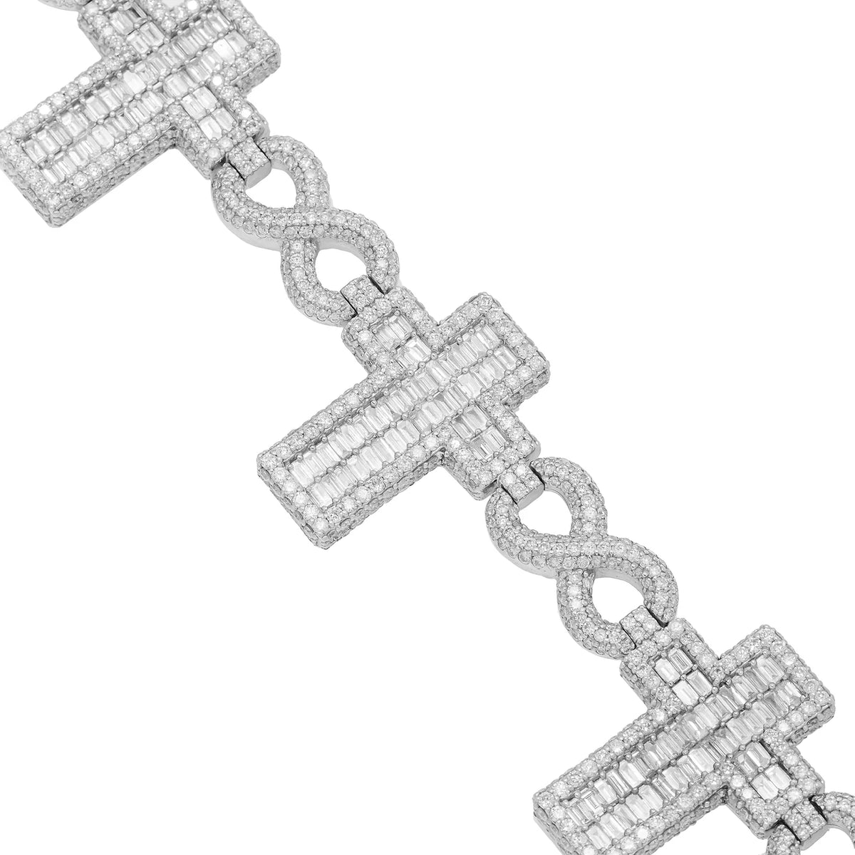 LeRongé Diamond Cross Bracelet