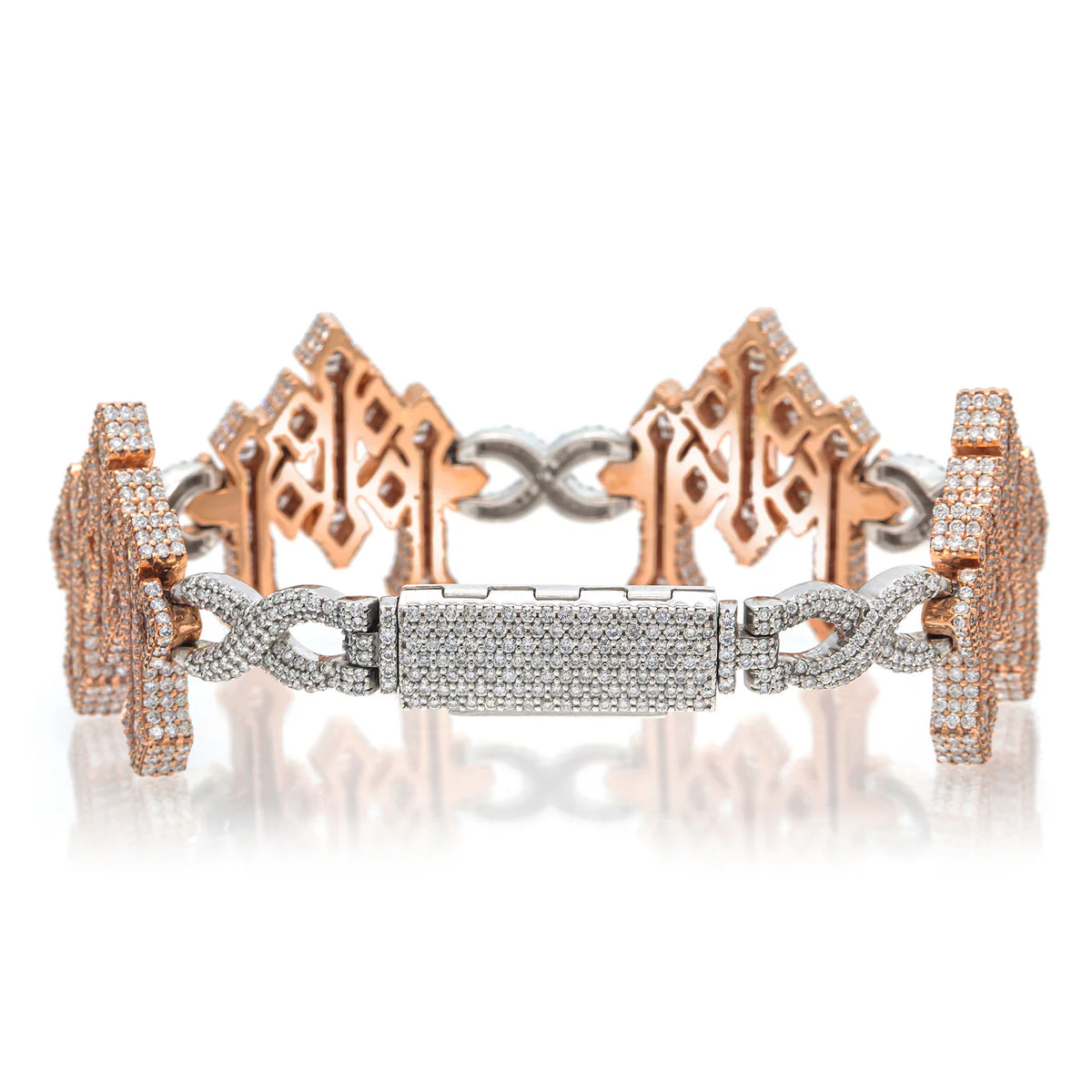 LeRongé Double Tone Triple Cross Bracelet