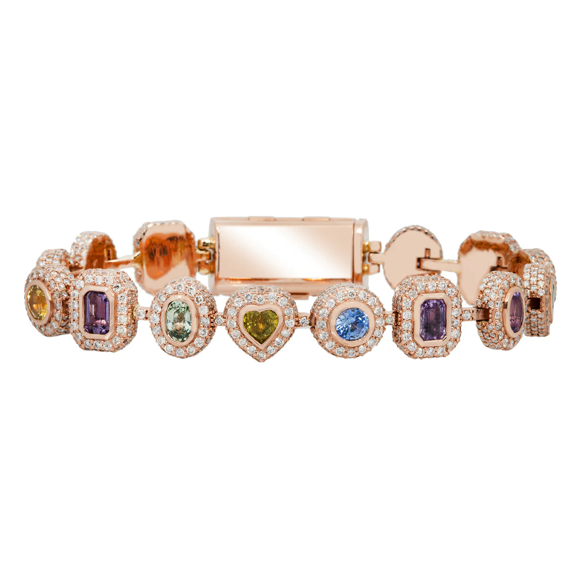 LeRongé Multi-Stone Diamond Bracelet in rose gold