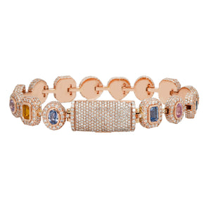 LeRongé Multi-Stone Diamond Bracelet in rose gold