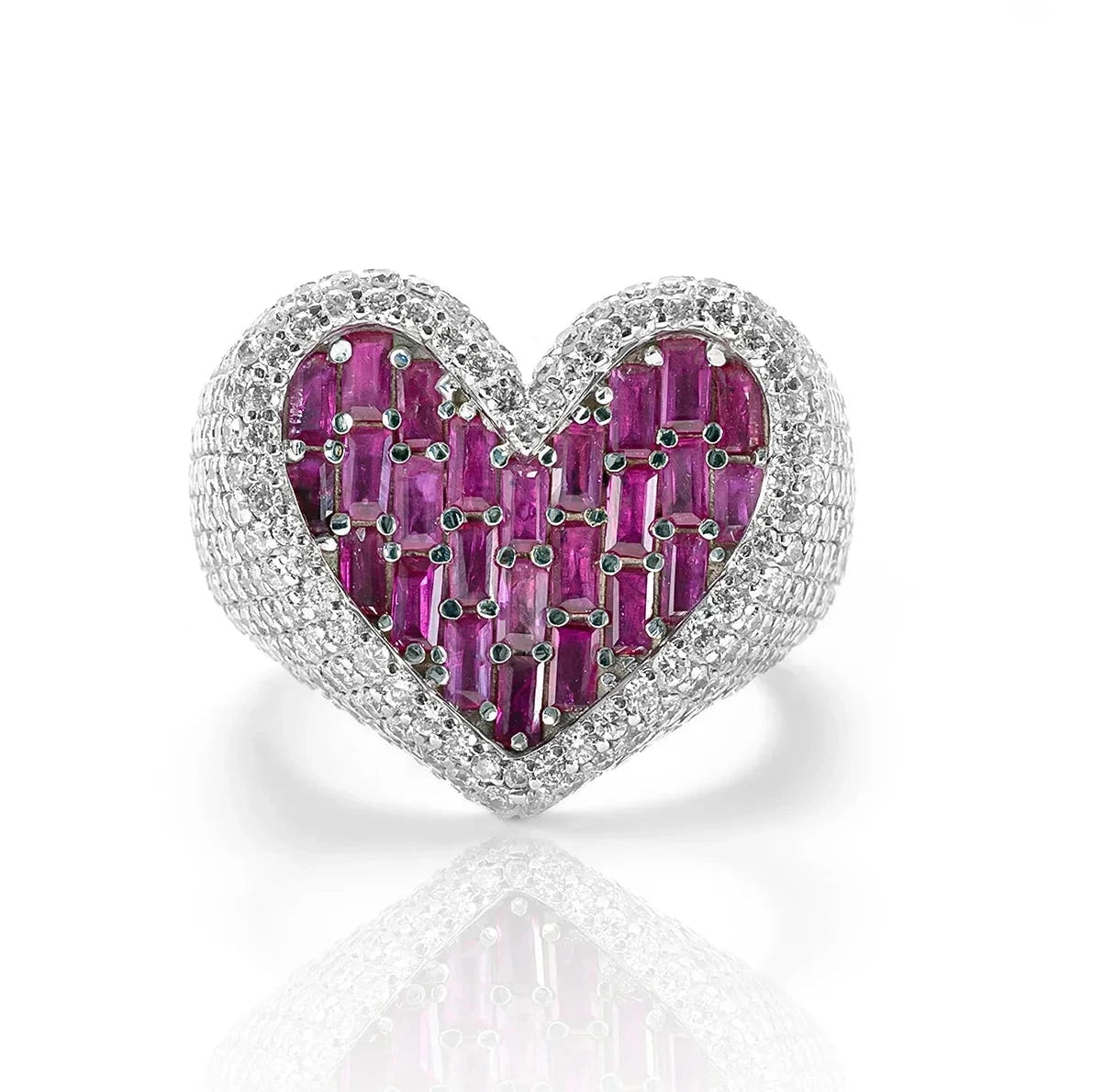 LeRongé Ruby Mosaic Heart Ring