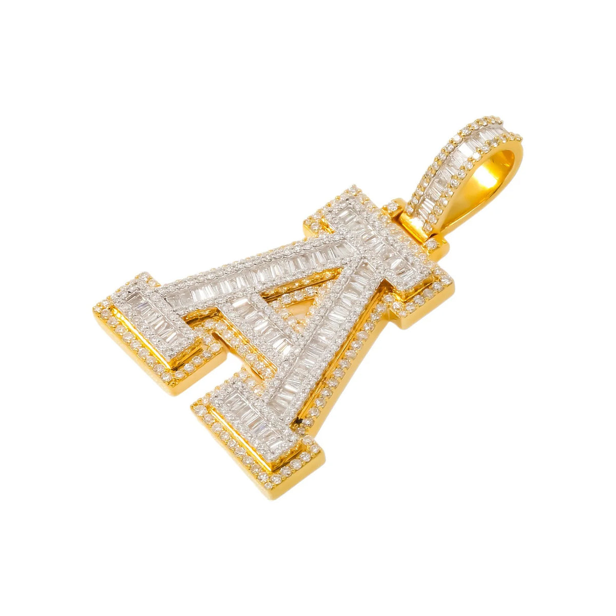 LeRongé A initial baguette pendant