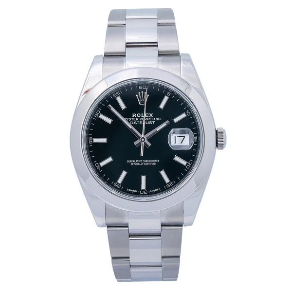 Rolex Datejust 41mm black dial oyster bracelet