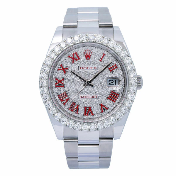 Rolex Datejust 41mm red diamond Roman dial