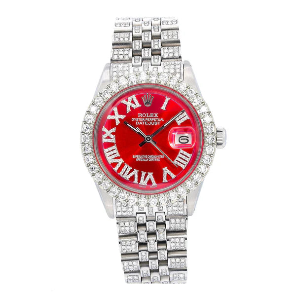 Rolex datejust 36mm red diamond dial