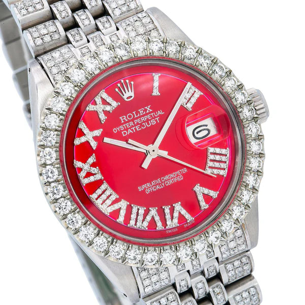 Rolex datejust 36mm red diamond dial