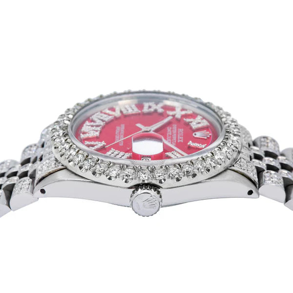 Rolex datejust 36mm red diamond dial