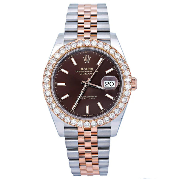 Rolex datejust 41mm brown diamond dial