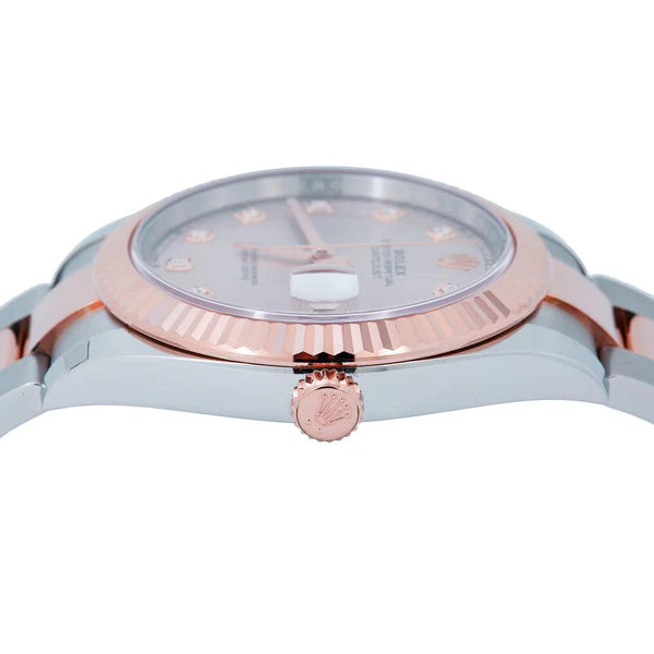 Rolex datejust 41mm pink diamond dial