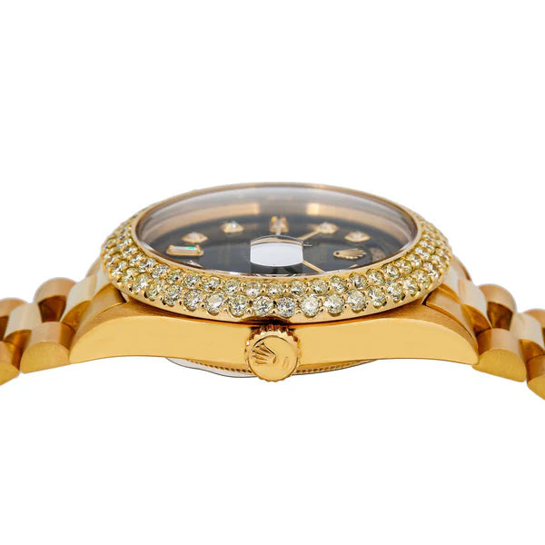 Rolex day-date 36mm black diamond dial