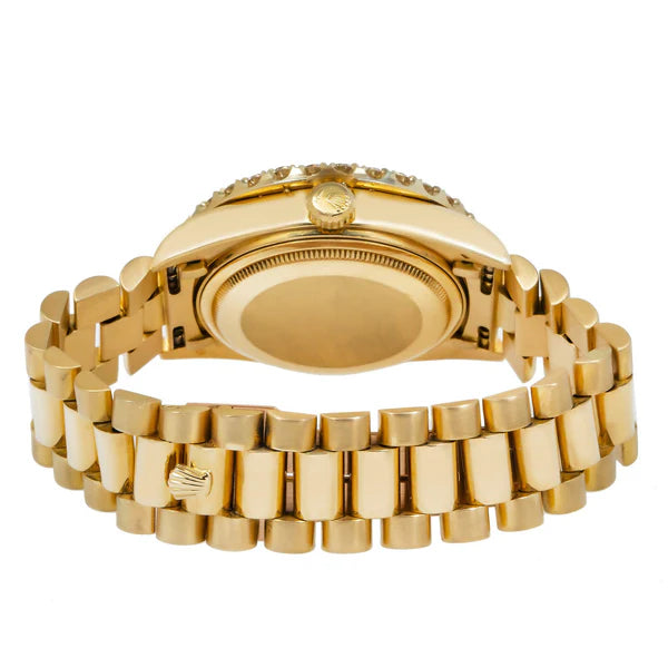 Rolex day-date 36mm orange diamond bezel and numerals