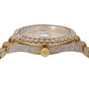 ROLEX DAY-DATE DIAMOND WATCH 40MM, CHAMPAGNE DIAMOND DIAL
