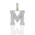 Diamond M Initial letter Pendant 2.74 ctw