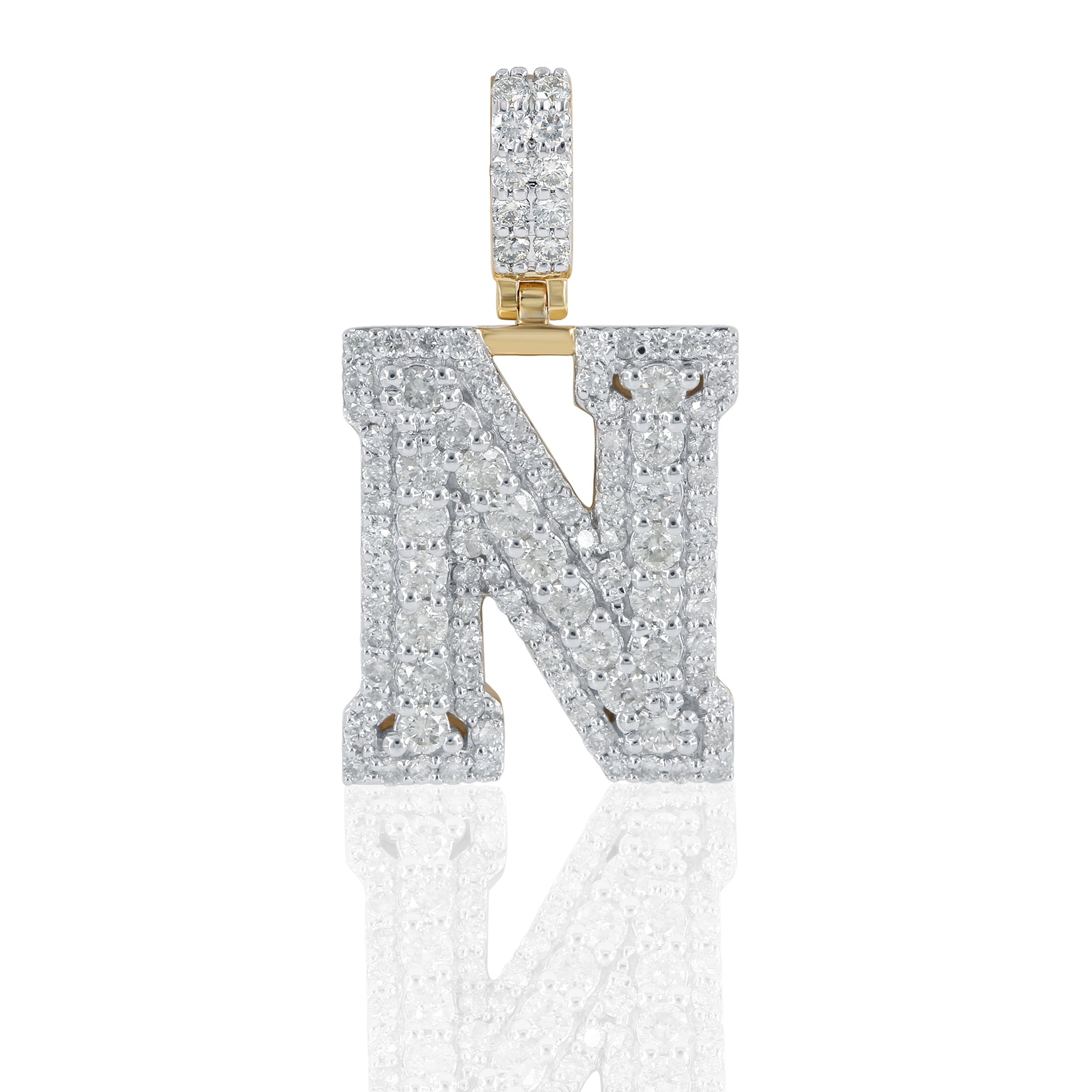 Diamond N Initial Pendant 2.51 ctw