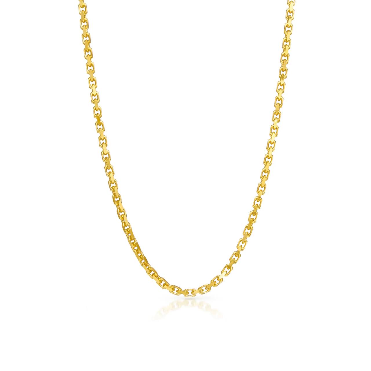 14k 3mm Flâner box link gold necklace