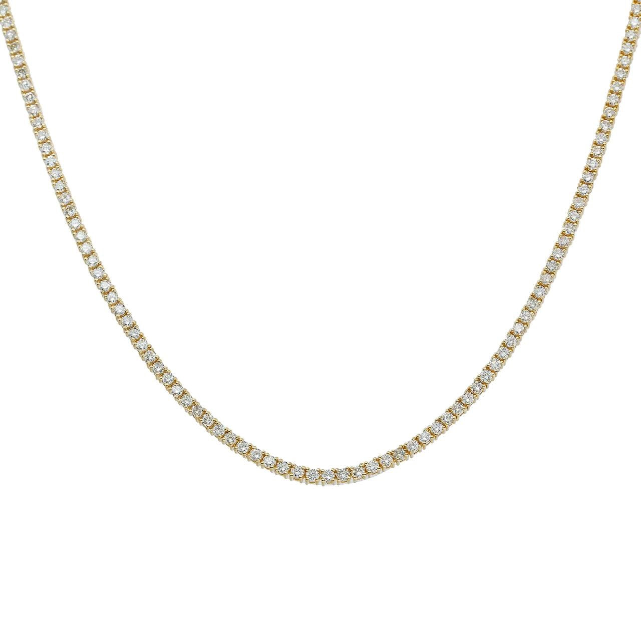 Diamond Tennis Serena Necklace in yellow gold