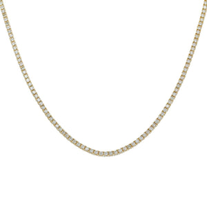 Diamond Tennis Serena Necklace in yellow gold