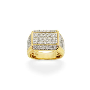 Diamond Square pinky ring 2.25 ctw