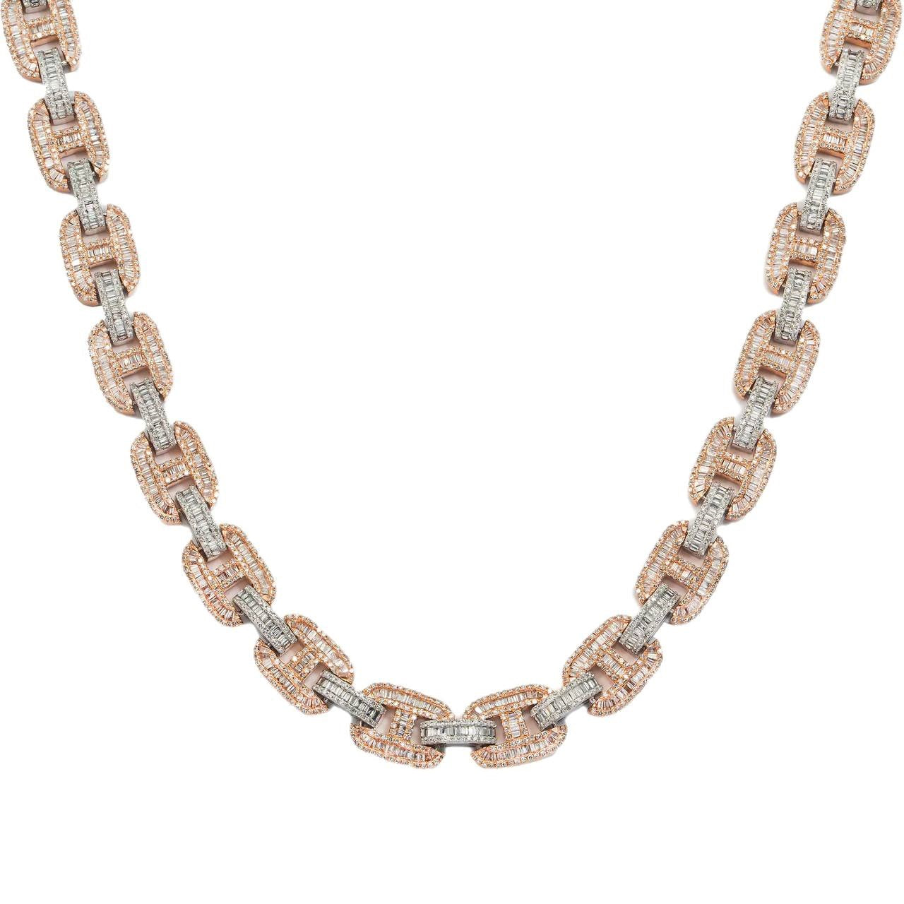 Diamond Baguette Designer Link Chain 13.5 ctw